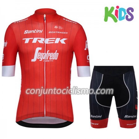 Conjunto Maillot + Culotte Corto 2018 Trek-Segafredo Niños N001